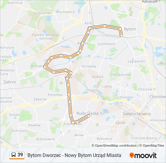 39 bus Line Map