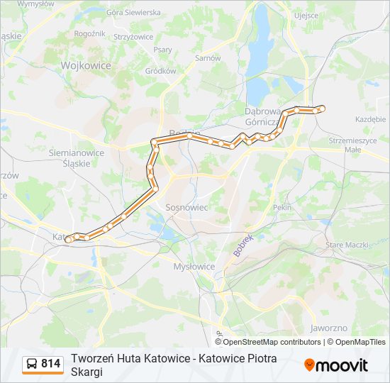 814 bus Line Map