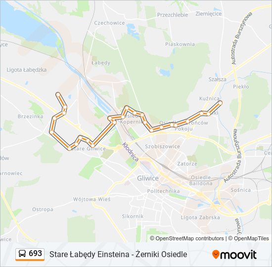 693 bus Line Map