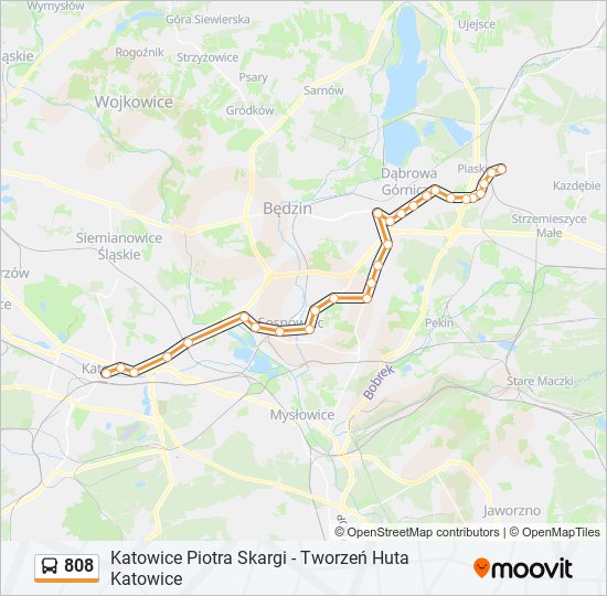 808 bus Line Map