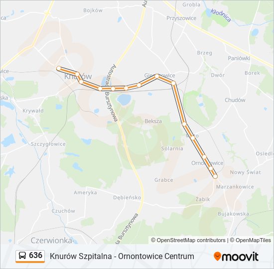 636 bus Line Map