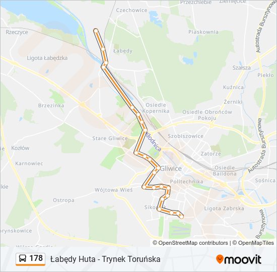 178 bus Line Map