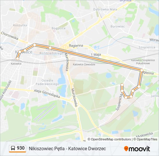 930 bus Line Map