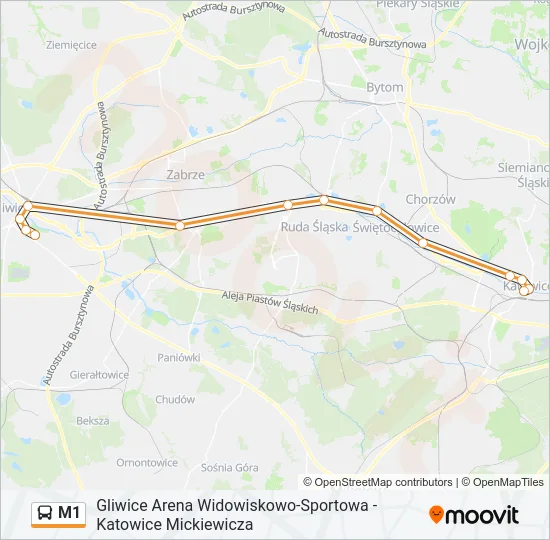 M1 Bus Line Map