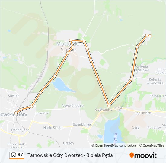 87 bus Line Map