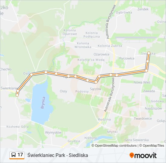 17 bus Line Map