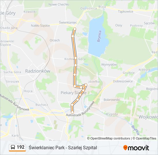 192 bus Line Map