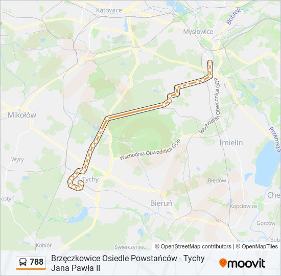 788 bus Line Map