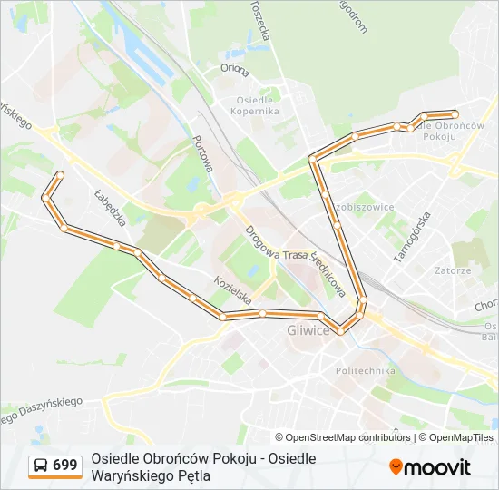 699 Bus Line Map