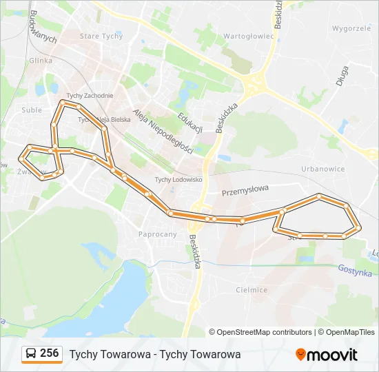 256 Bus Line Map