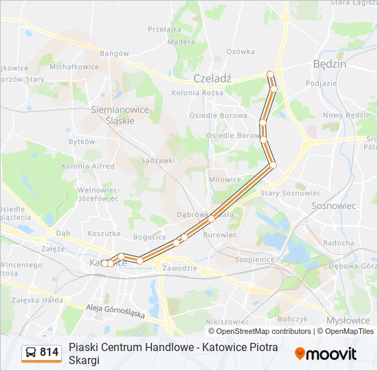 814 bus Line Map