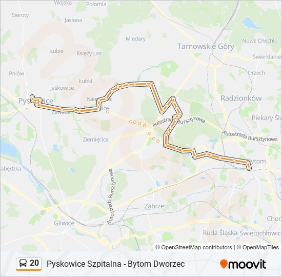 20 bus Line Map