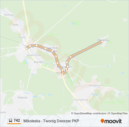 742 bus Line Map