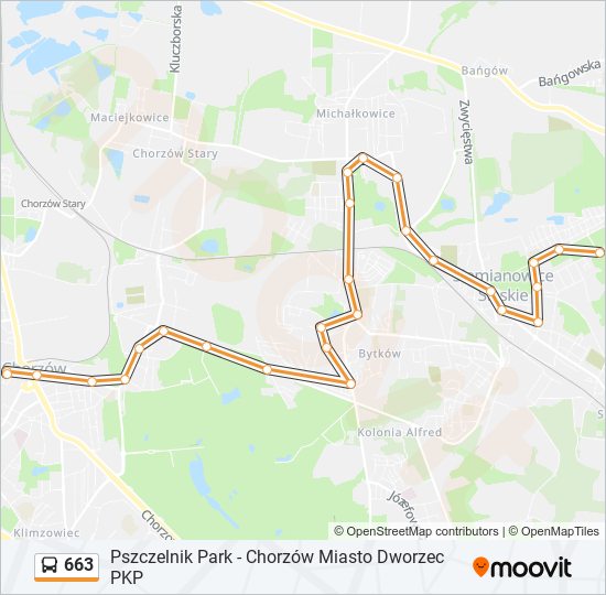 663 bus Line Map