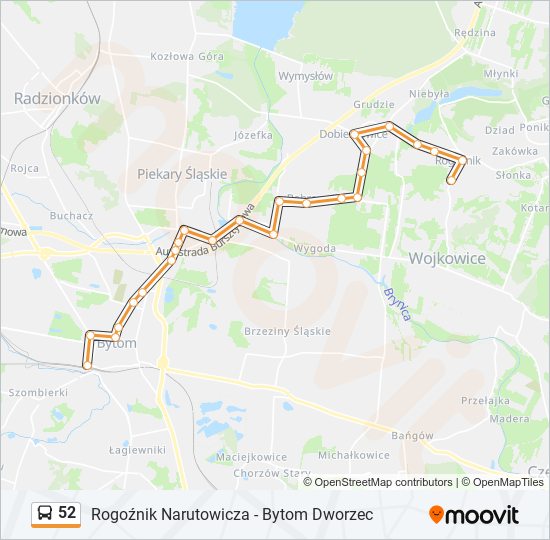 52 bus Line Map