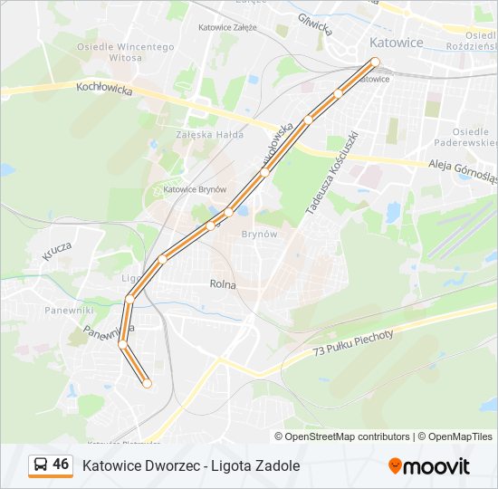 46 bus Line Map