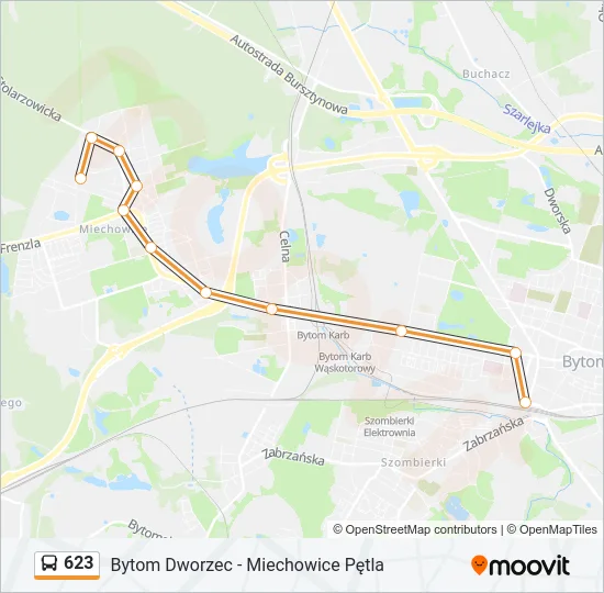 Автобус 623: карта маршрута