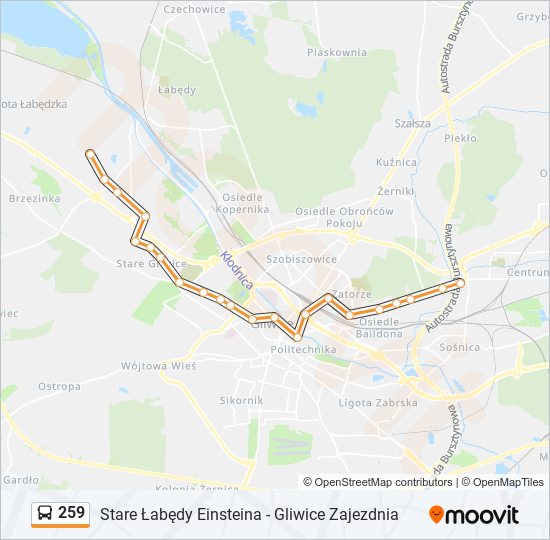 259 bus Line Map