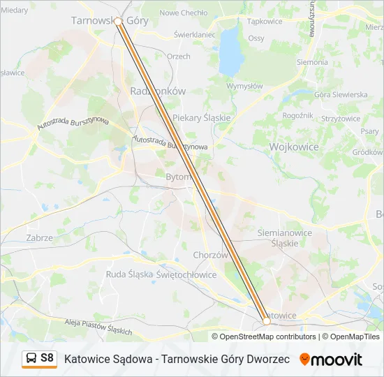 S8 Bus Line Map