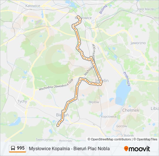 995 bus Line Map