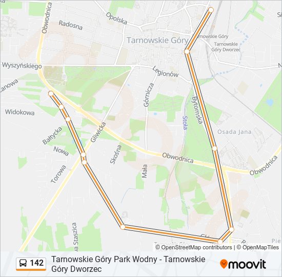 142 bus Line Map