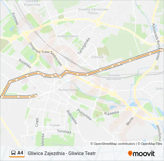 A4 Bus Line Map
