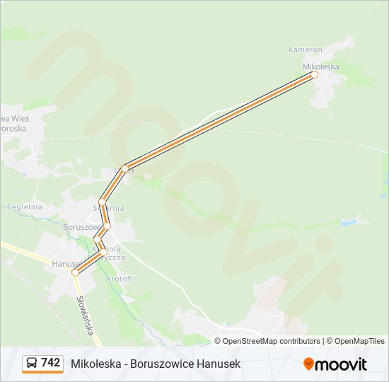 742 bus Line Map