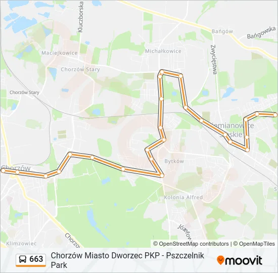 663 Bus Line Map