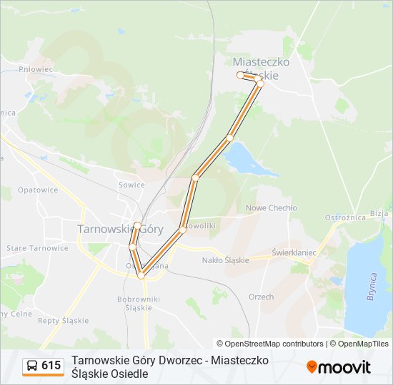 615 bus Line Map