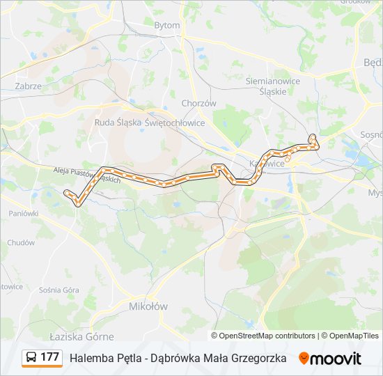 177 bus Line Map