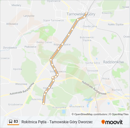 83 bus Line Map