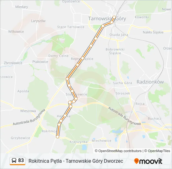 83 Bus Line Map
