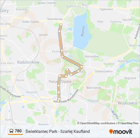 780 bus Line Map