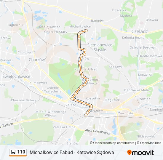 110 bus Line Map