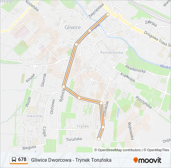 678 bus Line Map