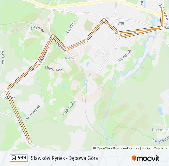 949 bus Line Map