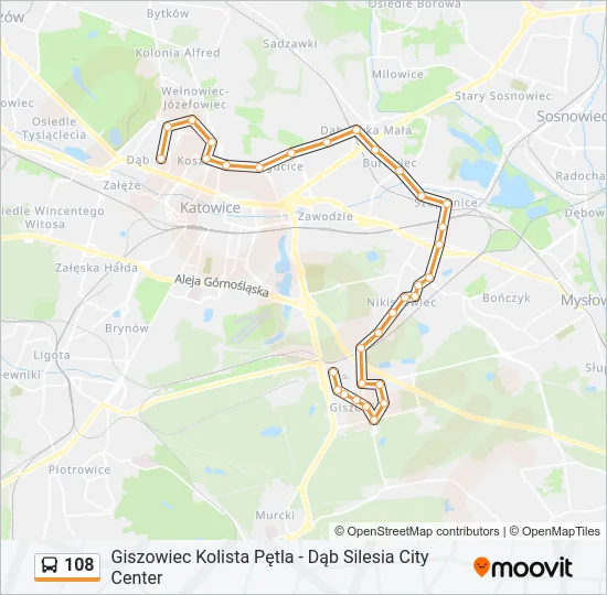 108 Bus Line Map
