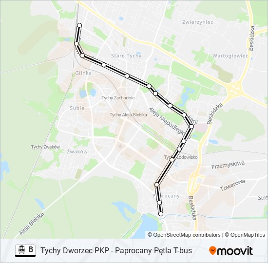 B cable car Line Map