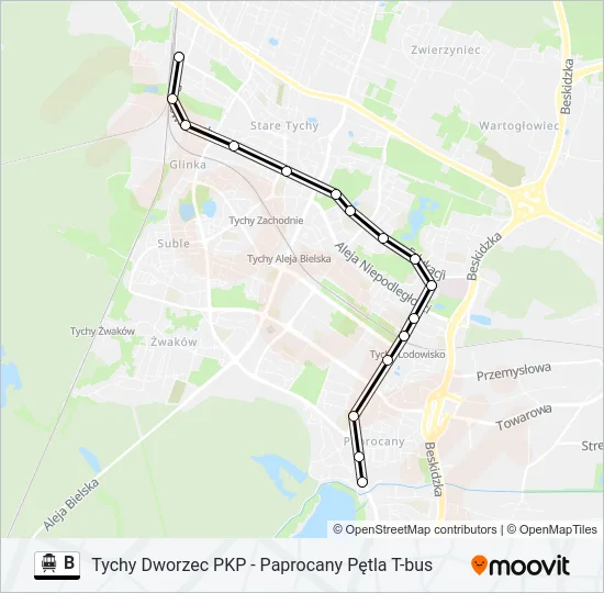 B Cable Car Line Map