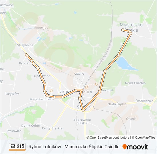 615 bus Line Map