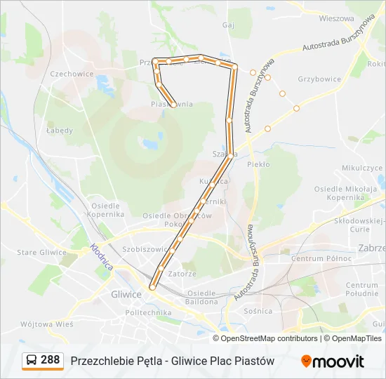 288 Bus Line Map