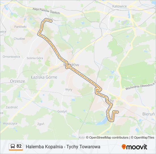 82 bus Line Map