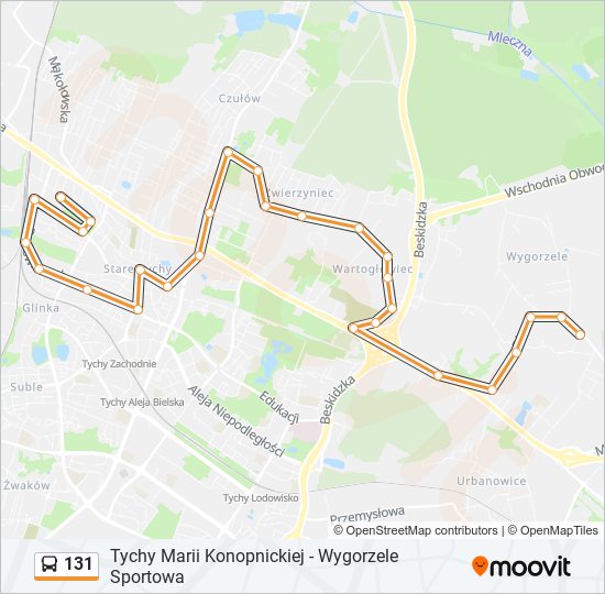 131 bus Line Map