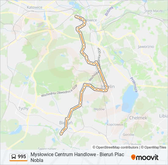 995 bus Line Map