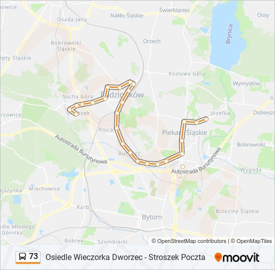 73 bus Line Map