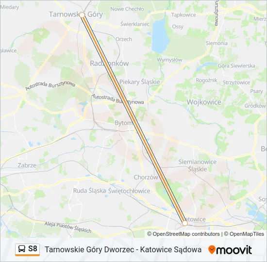 S8 Bus Line Map