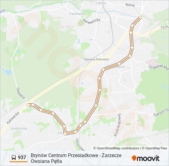 937 bus Line Map