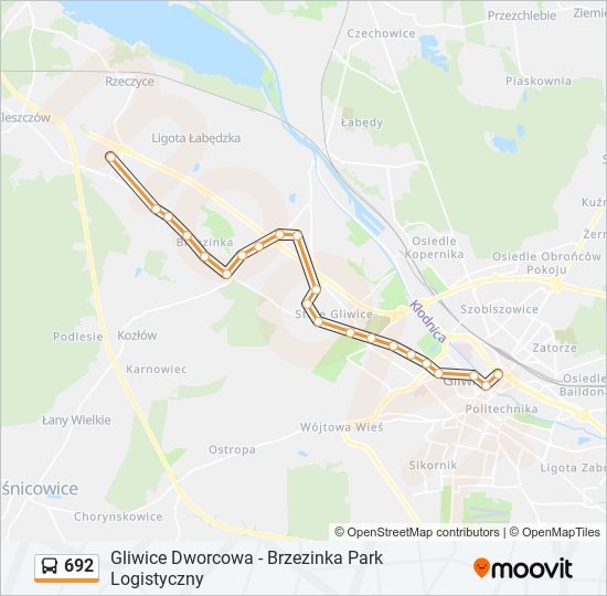 692 bus Line Map