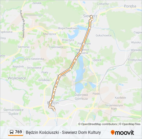 769 bus Line Map