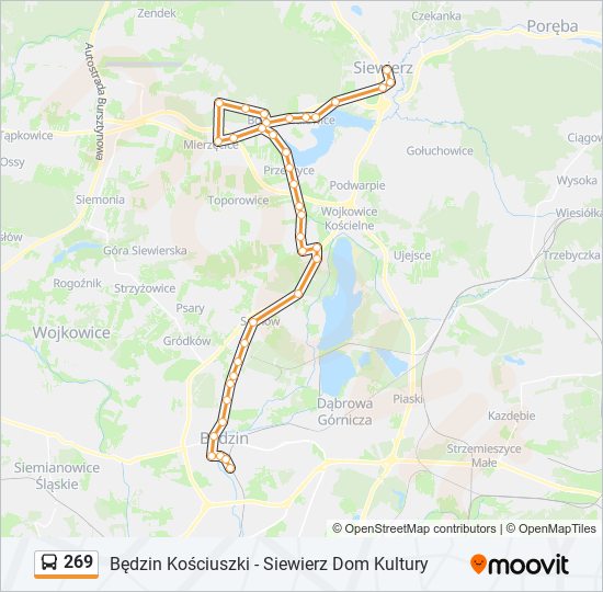 269 bus Line Map